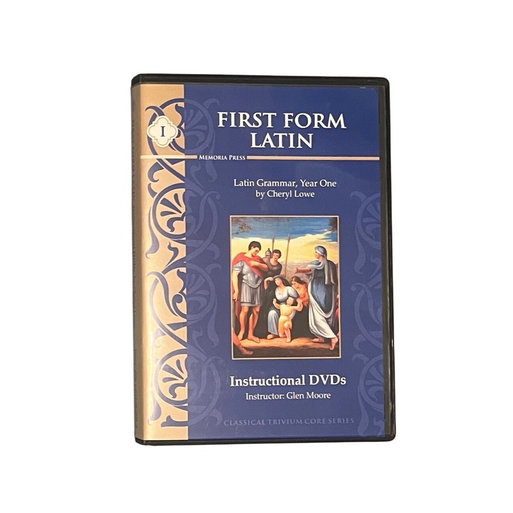 Memoria Press First Form Latin Instructional DVDs Year One Glen Moore 3 Disc Set